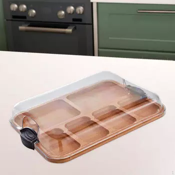 Доска для хлеба деревянная разделочная для колбасных изделий сыра овощей фруктов Multi Slot