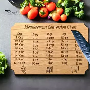 Доска для измерения выпечки, деревянные разделочные доски для приготовления пищи в автофургоне, многоразовые металлические магнитные кухонные приспособления для чашек, столовых ложек цвет старого дерева