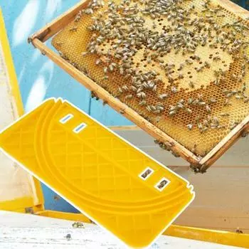 Доска для извлечения меда Экономия времени скребок для улья Держатель рамки улья Портативная многофункциональная доска для пчеловодства для эффективного обслуживания улья жёлтый