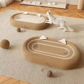 Доска для когтей кошек из сизалевой ткани овальной формы, очень большая доска для когтей кошек, кошачье гнездо, износостойкие когтеточки для кошек, товары для животных