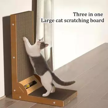 Доска для кошачьих лапок 3 в 1, большие игрушки для кошек, износостойкая гофрированная бумага, доска для кошачьих лапок, не оставляет сколов, аксессуары для домашних животных