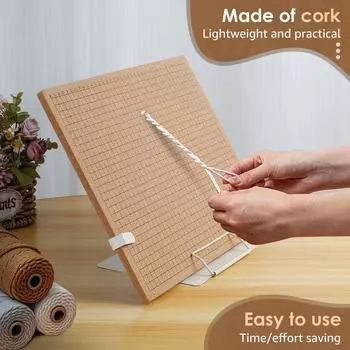 Доска для макраме с сетками 12x16 дюймов, двухсторонняя доска для макраме с металлическим регулируемым держателем, многоразовая доска для макраме