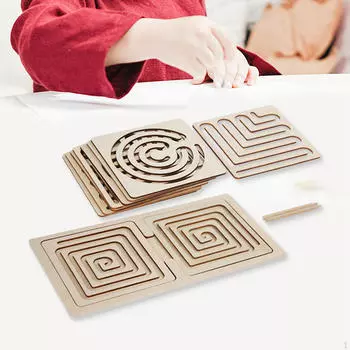 Доска для обучения управлению ручкой Игрушка для развития мелкой моторики Сенсорная ранняя образовательная игра-лабиринт