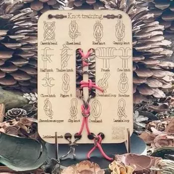 Доска для обучения завязыванию узлов 16 Узлов Практика Деревянная Доска для начинающих Рифы A