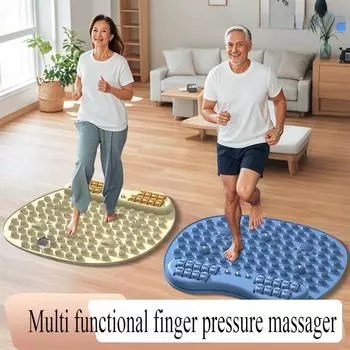 Доска для пальцевого давления с роликовым массажным ковриком для ног для домашнего использования, массажер для акупрессуры ног с функцией меридиана и педали