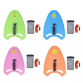 Доска для плавания с держателем для телефона Складная поплавковая доска из пены EVA с резьбой 1/4 дюйма для сковороды Pink