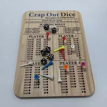 Доска для подсчета очков Crap Out Dice Доска для подсчета очков Crap Out Dice