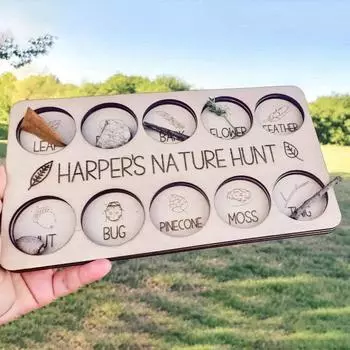 Доска для поиска предметов на природе для детей, персонализированная доска для домашнего обучения в дошкольном учреждении Монтессори