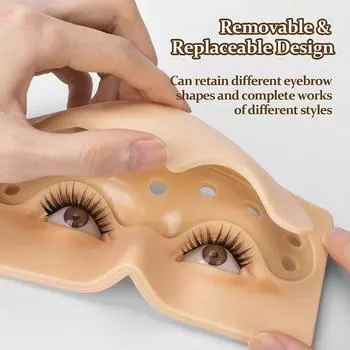 Доска для практики макияжа, бровей, татуировок, кожи, глаз, лица, обучения, силиконовая подставка для практики макияжа, академия красоты, косметика