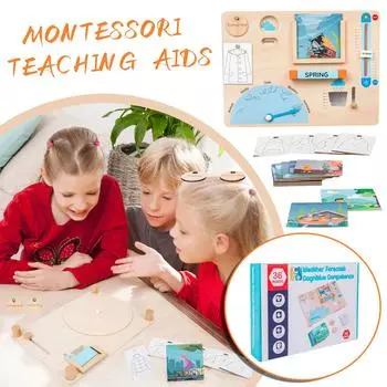 Доска для раннего образования с английским алфавитом Доска для погодных условий Игрушки для дошкольников One Size белый