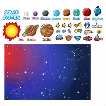 Доска для рассказов из фетра, подвесная обучающая игрушка для развития мелкой моторики, фланель для рассказывания историй