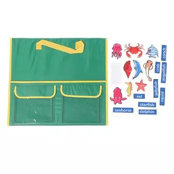 Доска для рассказов из войлока «Океан» Многоразовая обучающая обучающая доска с изображением животных из войлока на тему океана Обучающий инструмент