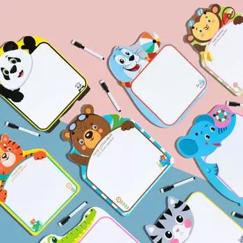 Доска для рисования для развития художественного обучения, детское образование, головоломка, мультфильм, двухстороннее граффити Panda