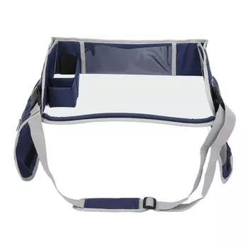 Доска для рисования на детском автокресле, стираемая белая доска, складной портативный детский дорожный поднос с ремешком темно-синий