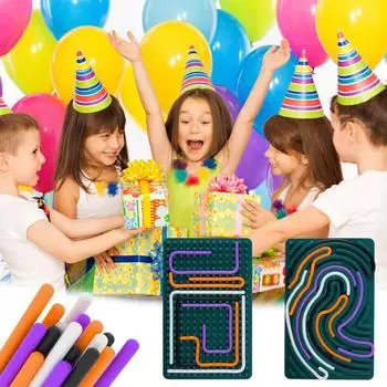 Доска для сенсорной деятельности, силиконовая игрушка для успокоения, стресс, бесшумность, осознанность для детей 3+, облегчение тревоги, сенсорная доска One Size зелёный