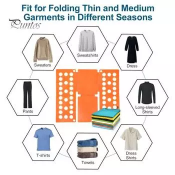 Доска для складывания рубашек Папка для одежды футболок Прочная, надежная, простая в использовании, широко применяемая, органайзер для белья Папка для рубашек оранжевый