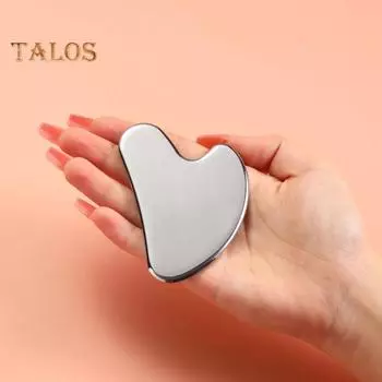 Доска для скребка из нержавеющей стали, уход за лицом и телом, инструмент Гуаша для лица, шеи, спины, плеч, антивозрастной подтяжка кожи, массажер для лица C