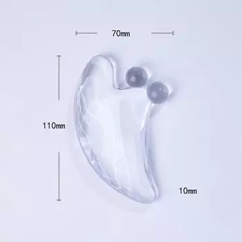 Доска для скребков для лица Гуаша, инструмент для массажа лица и тела в форме сердца