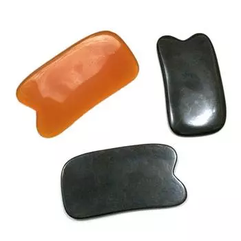 Доска для скребков Гуаша, массаж тела, СПА, акупунктурный скребок для лица, спины, рук чёрный