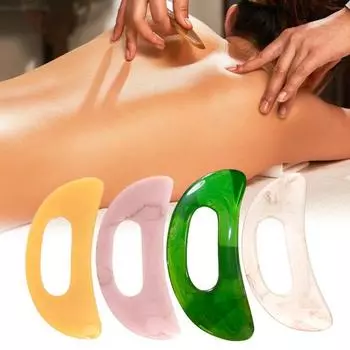 Доска для скребков, не вызывающая раздражения, идеально подходит, удобно держать, здоровый, безопасный массажный инструмент, улучшает кровообращение, доска для скребкового массажа гуаша для взрослых жёлтый