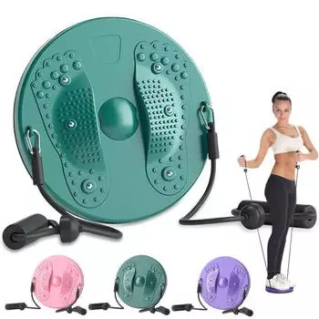 Доска для скручивания талии Массаж ног для талии Twister для талии Брюшные мышцы Укрепление талии Упражнения для похудения Скручивающий диск для фитнеса зелёный