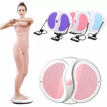 Доска для скручивания талии с веревкой сопротивления. Домашний тренажерный зал. Массажер для ног. Твистер для талии. Брюшные мышцы. Укрепление талии. Похудение. Диск для скручивания. Фитнес-снаряжение. A фиолетовый