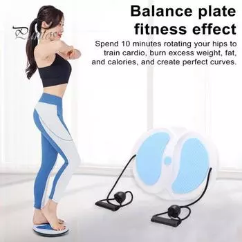 Доска для скручивания талии с веревкой сопротивления. Домашний тренажерный зал. Массажер для ног. Твистер для талии. Брюшные мышцы. Укрепление талии. Похудение. Диск для скручивания. Фитнес-снаряжение. A фиолетовый