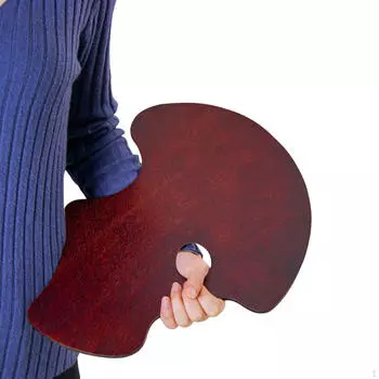 Доска для смешивания цветов, поддон для краски, портативный, с отверстием для большого пальца, удобная ручка, легкий вес Round