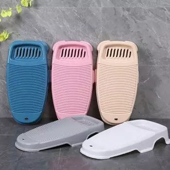 Доска для стирки, нескользящая прочная пластиковая трущаяся поверхность подшипника, доска для мытья рук для дома синий