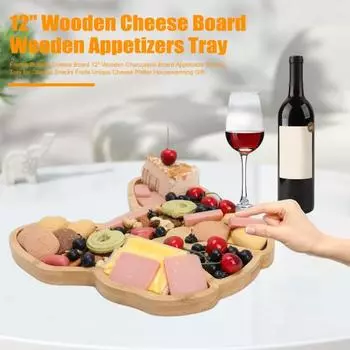 Доска для сыра «Французский бульдог» 12 дюймов, деревянная доска для закусок, поднос для сыра, закусок, фруктов, уникальная сырная тарелка, подарок на новоселье