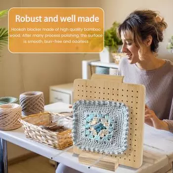Доска для вязания крючком с 15 штифтами из нержавеющей стали Доска для блокирования «бабушкин квадрат» с пазом Доска для блокирования из дерева многоразового использования