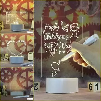 Доска для заметок, креативный светодиодный ночник, украшение для доски объявлений, ночник Calendar