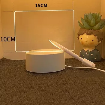 Доска для заметок, креативный светодиодный ночник, USB-доска для сообщений, праздничный светильник с ручкой, подарок для детей, украшение для подруги, ночник синий