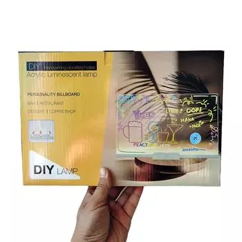 Доска для заметок с подсветкой и цветами, акриловая доска для сухого стирания с подсветкой, акриловая доска для сообщений, акриловая доска для заметок с подсветкой и 7 ручками A2