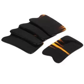 Доска Гуаша из натурального рога, скребковая пластина, массажный инструмент, скребок для акупунктуры и спа