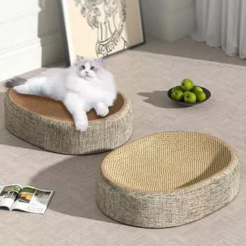Доска-когтеточка для кошек из сизаля, износостойкая доска для кошачьих когтей, пеньковая веревка, игрушка для кошек, устойчивая к царапинам, скучное кошачье гнездо