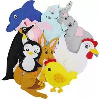 Доска Moms из фетра Magnetic Animal Family, 1, 9 предметов, Лучший пазл для малышей в Корее