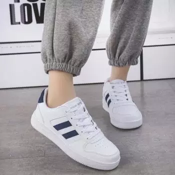 Доска Обувь Модные повседневные маленькие белые туфли Доска Обувь Студенческая мужская женская обувь 36 чёрный