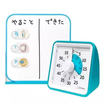 Доска подготовки dretec Доска времени для детей Доска с таймером Доска для самопроверки Детский сад Начальная школа Ученик Магнитная доска с расписанием синий