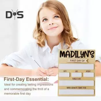 Доска с именем ученика Первый день в школе Знак на сиденье ученика Деревянная школьная настольная табличка для школ и детских садов