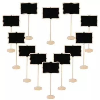 Доски для записей мелом, 20 шт. Мини-доски для записей мелом с подставкой-мольбертом, маленькая деревянная доска для записей мелом для вечеринки, украшения мероприятий