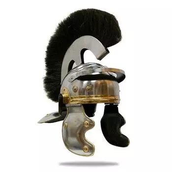 Доспех шлема римского центуриона с черным пером, античная копия