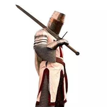 Доспехи Стального Рыцаря - Полный костюм тамплиера для косплея и Хэллоуина | Кольчуга крестоносцев в комплекте