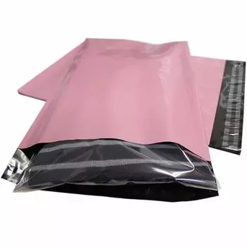 Доставка пластиковая А4 плотная В комплекте прочный розовый черный зажим Nekopos совместимый размер пакет, розовый, большой, [100 шт.] лента, непрозрачная, (за пределами), (внутри),