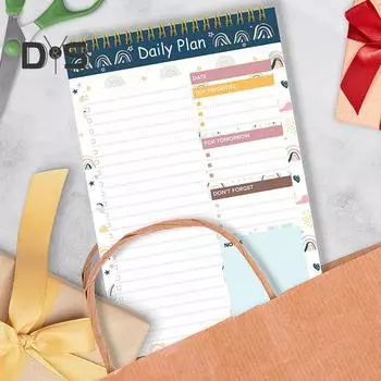 Достижение целей. Недатированный планировщик. Книга-планировщик. Гладкое письмо. Без растекания чернил. Блокнот для управления временем. Журнал формата А5. синий