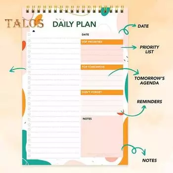 Достижение целей. Недатированный планировщик. Книга-планировщик. Гладкое письмо. Без растекания чернил. Блокнот для управления временем. Журнал формата А5. синий