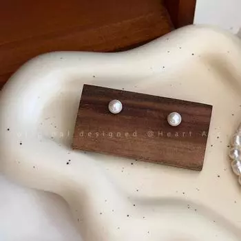 Доступная роскошь Французский стиль Ретро Хлопок Женский Маленький жемчуг 6mm Shijia Pearl Earrings