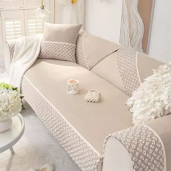 Доступная роскошная подушка для дивана Four Seasons Universal с противоскользящей подушкой, высококачественный кожаный чехол для дивана, простая современная ткань 70*70