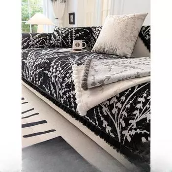 Доступная Роскошная Подушка для дивана из синели в стиле ретро, универсальный нескользящий кожаный чехол для дивана на четыре сезона, тканевый чехол 70*70cm