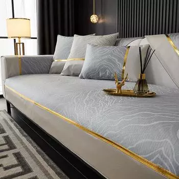 Доступная роскошная подушка для дивана, современная простая и высококачественная кожаная нескользящая подушка для дивана, синель, универсальный чехол для четырех сезонов 70*70cm